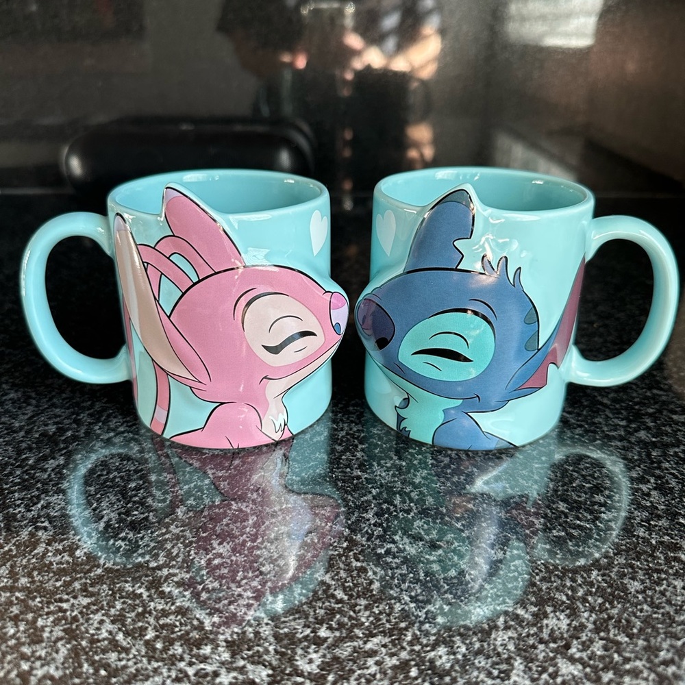 Disney Lilo & Stitch Mug Set with Blue and Pink Design